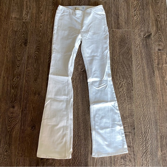 Free People Penny Pull On Flare Pant in White - Picture 2 of 5